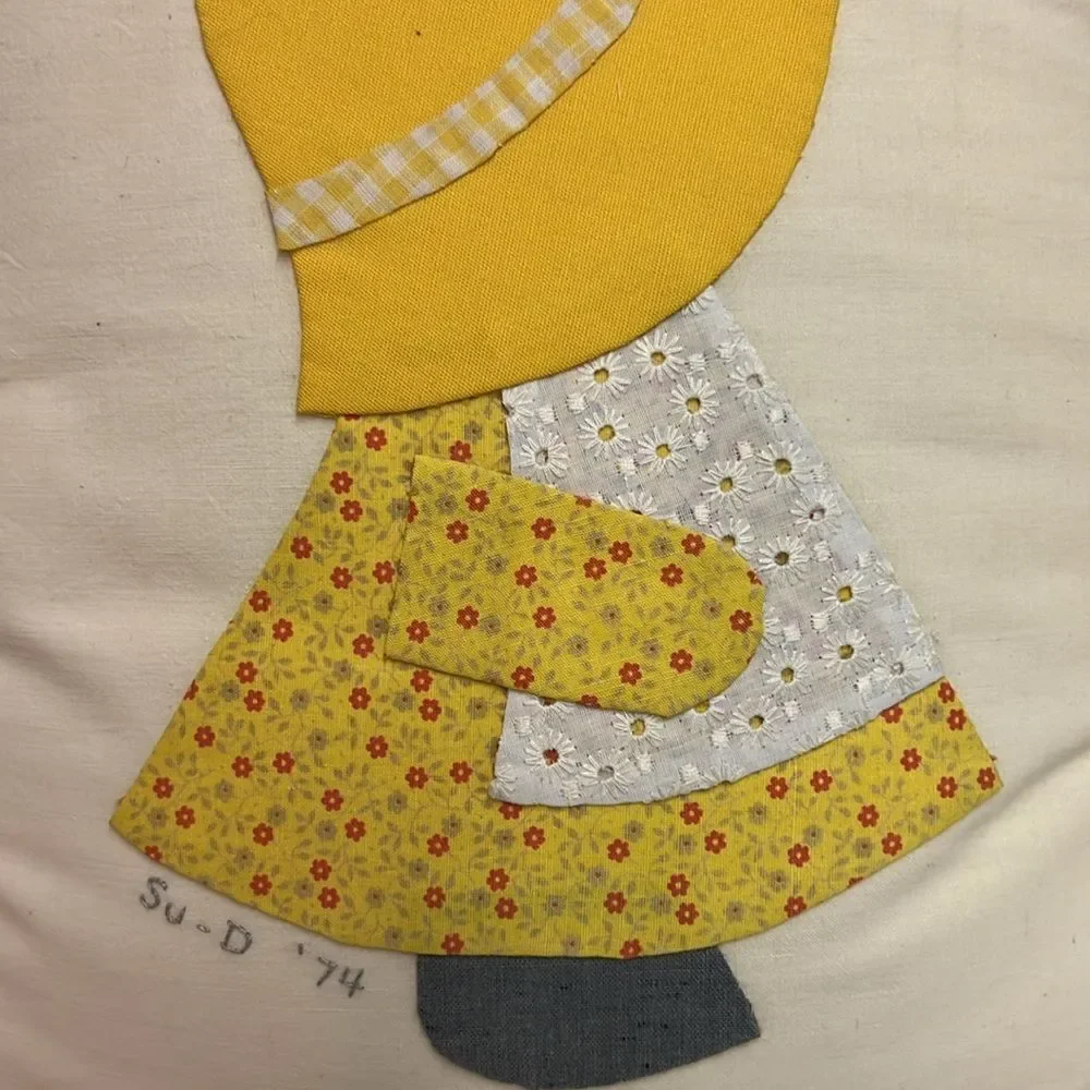 VINTAGE HAND MADE QUILTED‎ ACCENT THROW PILLOWS AMISH PRAIRE FARMHOUSE SET OF 2
